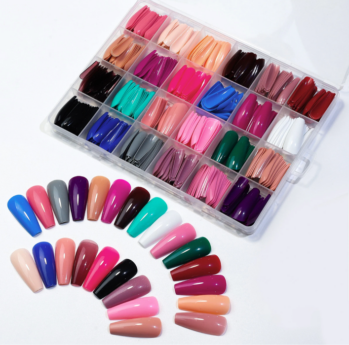 576 nail pack with different colours