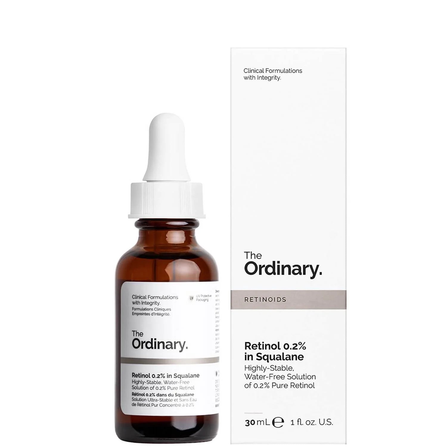 The Ordinary Retinol 0.2% in Squalane – 30ml (Original Factory Leftover Stock)