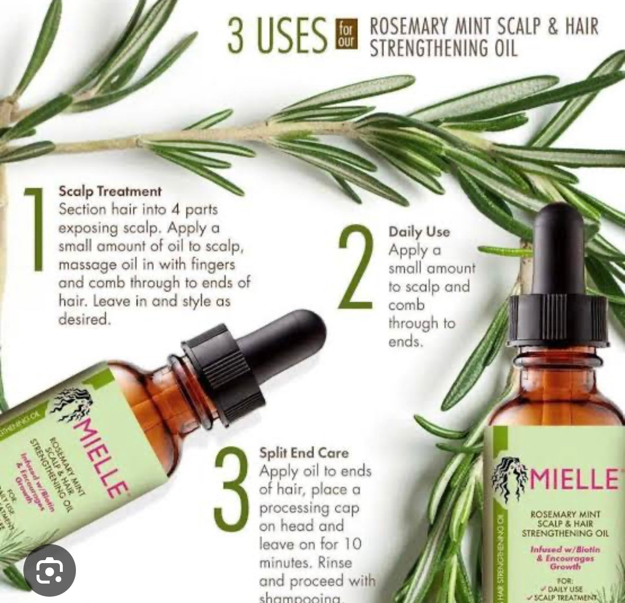 Rosemary mint scalp and hair strengthening oil