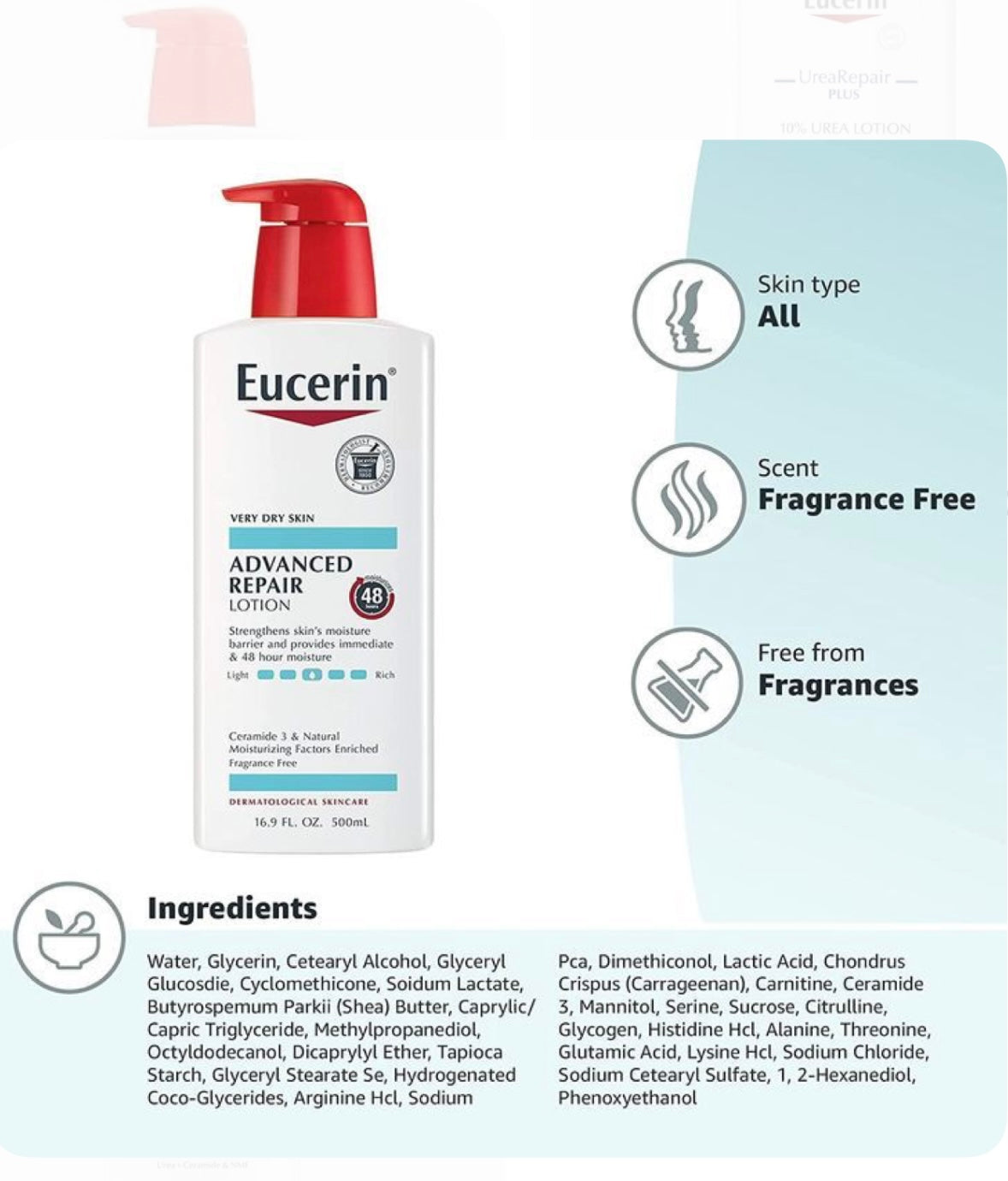 Eucerin roughness relief lotion