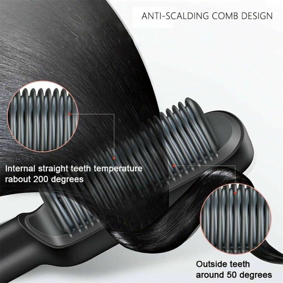 HAIR STRAIGHTENER COMB BRUSH