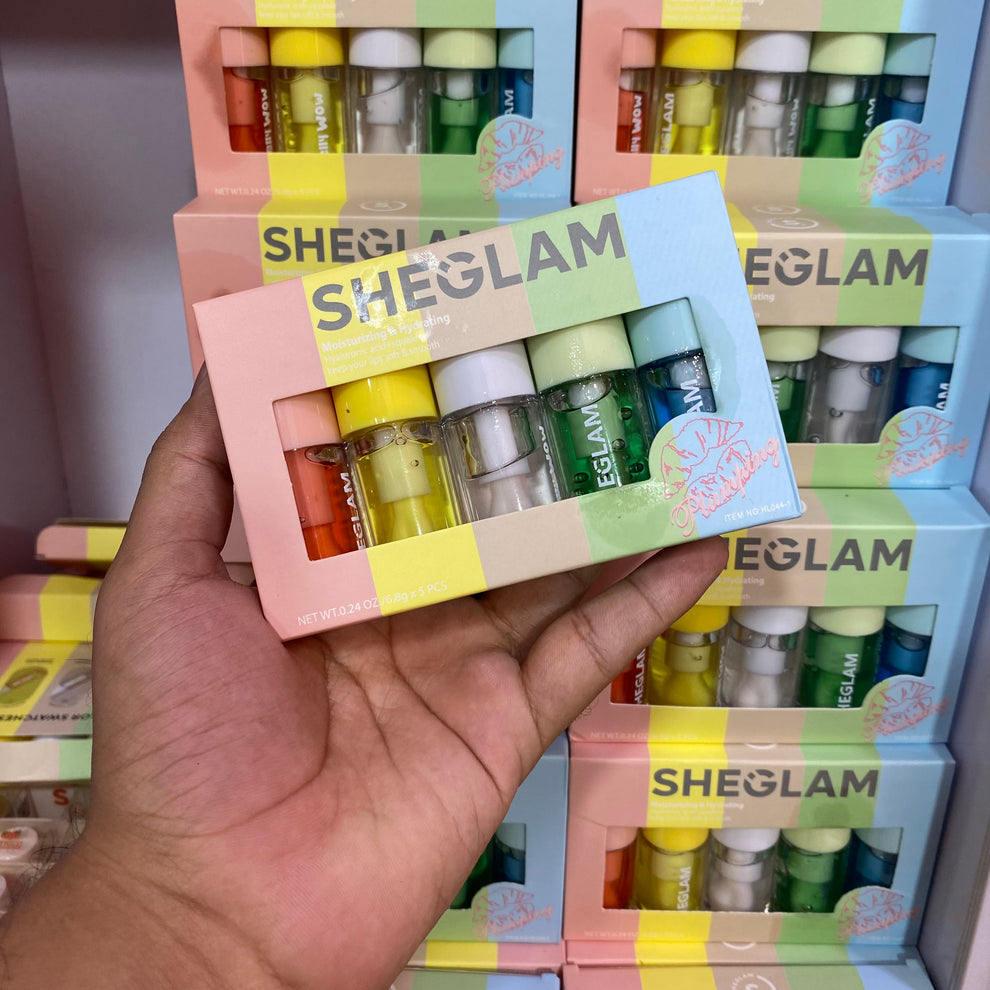 sheglam Jelly Wow Hydrating Lip Oil – Transparent Glossy (full bundle pack )