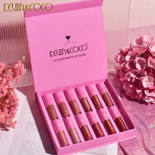 KEVIN&COCO 12 PCS INDEPENDENT MATTE LIPGLOSS SET