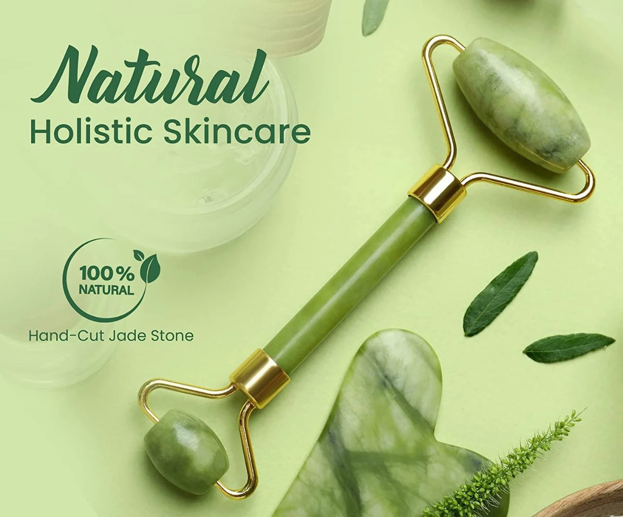 Gua Sha Stone with Jade Roller