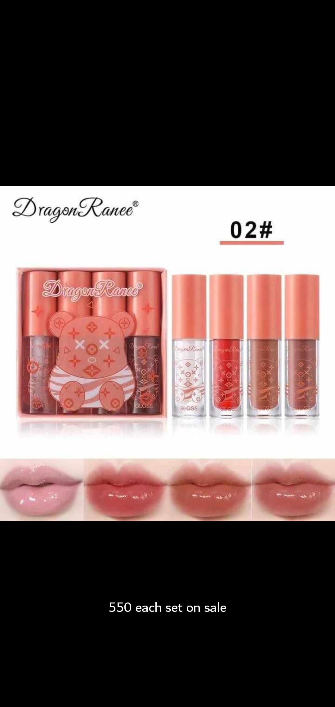 Dragon Ranee 04 Pcs Shine Water Lip Gloss Plumping Lip Oil LIP Gloss