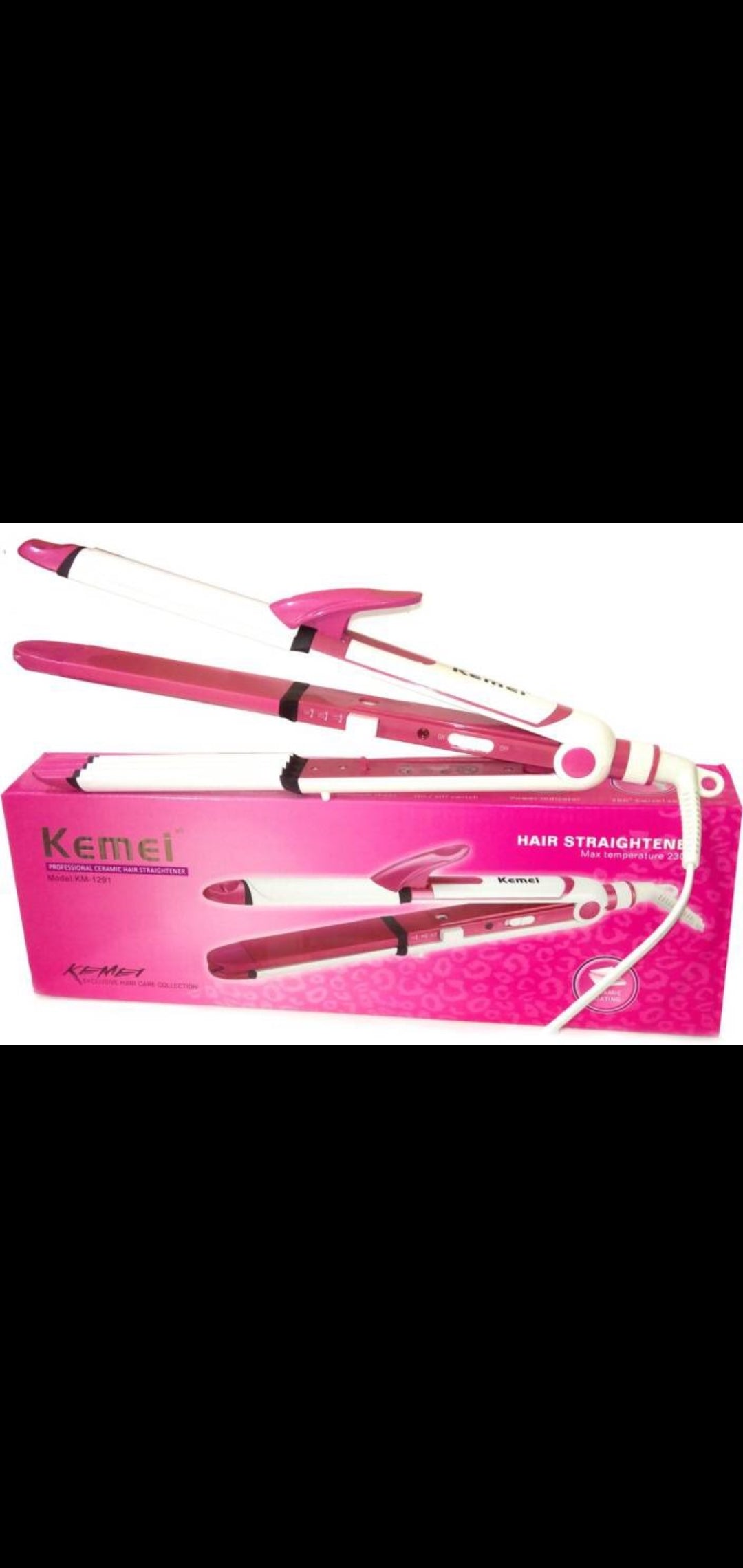 KM-1291 3 in 1 Hair Straightener