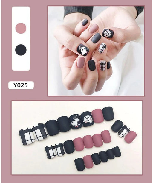 O.TWO.O Nails (With Press on Glue) 24 tips – Y025