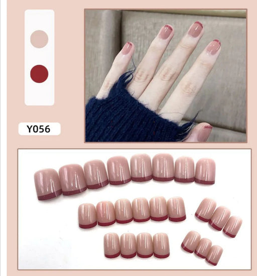 O.TWO.O Nails (With Press on Glue) 24 tips – Y056
