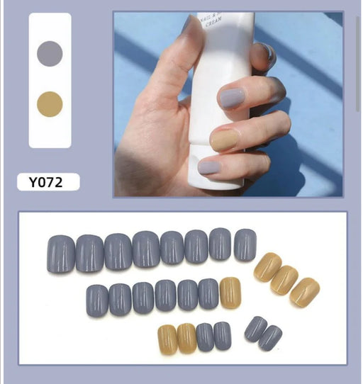 O.TWO.O Nails (With Press on Glue) 24 tips – Y072