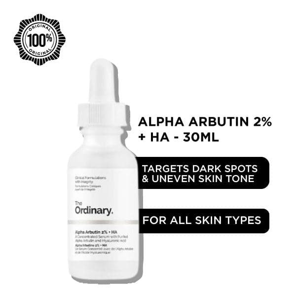 The Ordinary Alpha Arbutin 2% + HA – 30ml (Original Factory Leftover Stock)