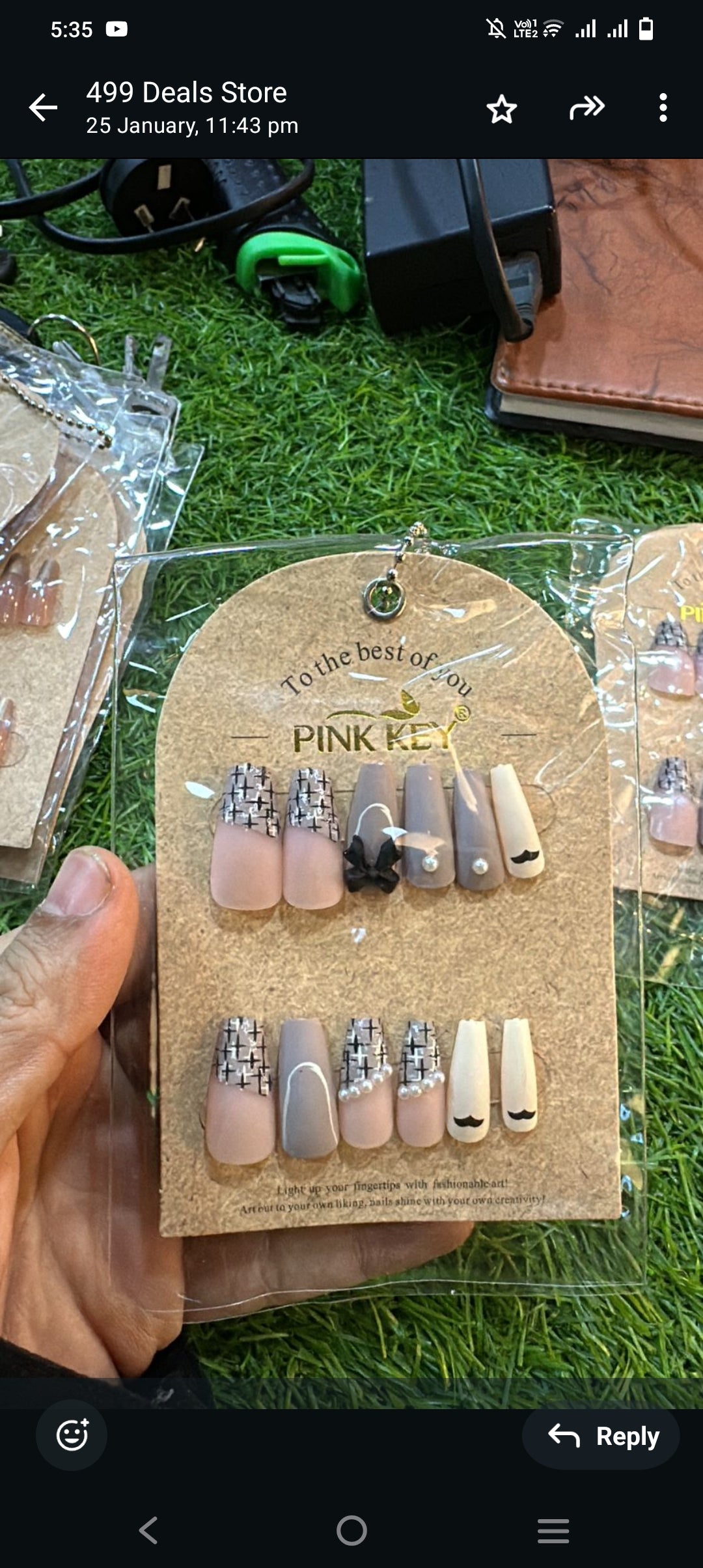 Fake fancy stylish  nails