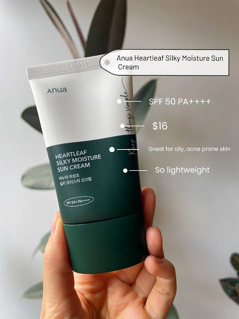 Anua - Heartleaf Silky Moisture Sun Cream SPF 50+ PA++++ 50ml