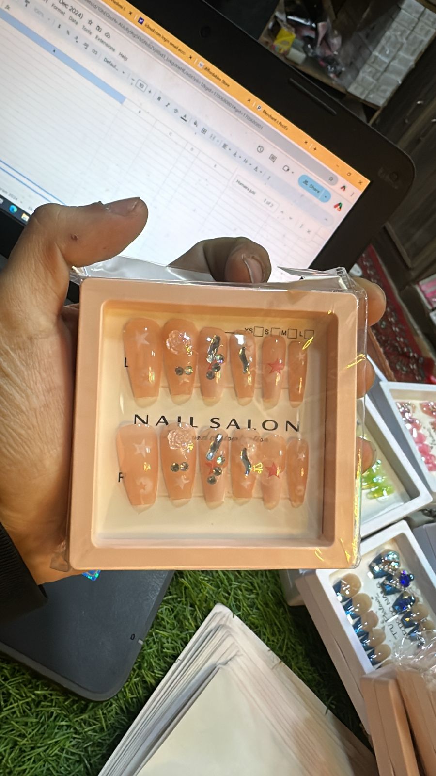 Fake fancy stylish  nails