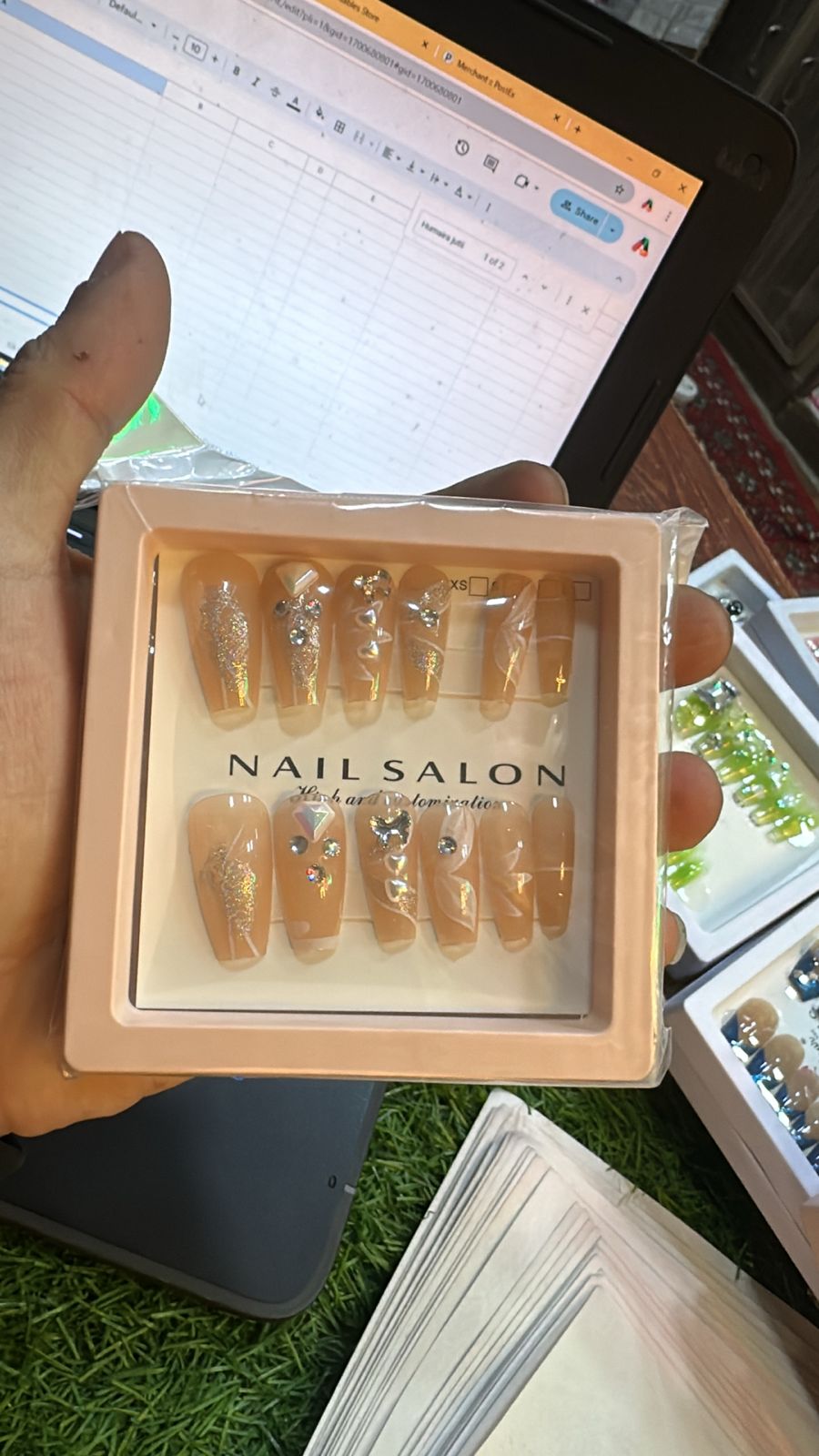 Fake fancy stylish  nails