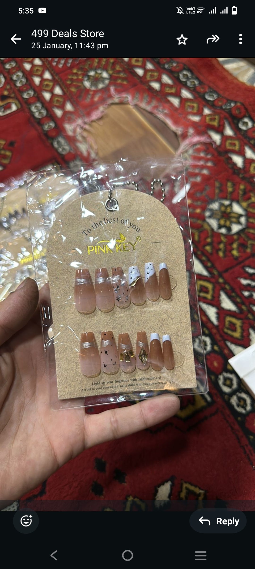 Fake fancy stylish  nails